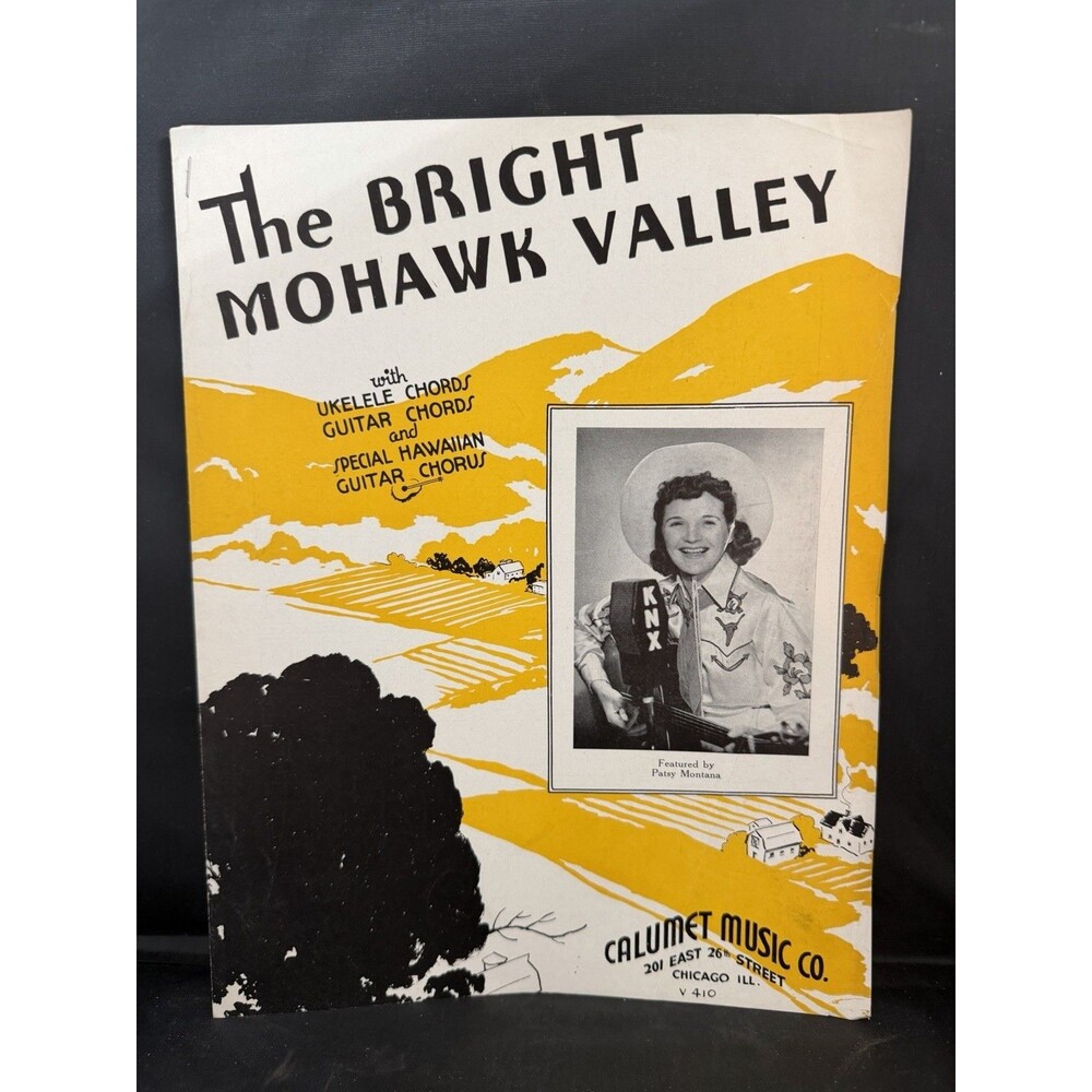 Vintage 1935 The Bright Mohawk Valley Sheet Music Cover Patsy Montana